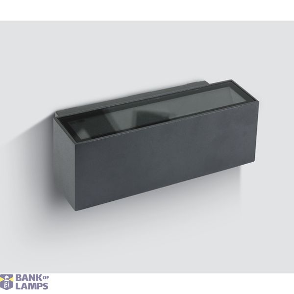 ANTHRACITE WALL LIGHT 2x6W WW IP54 230V image 1