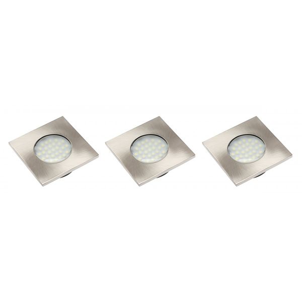 Set of LED luminaires MARBELLA (3 pcs.), AC220-240V, 2700K, aluminum image 1