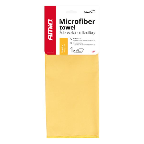 Interior microfiber cloth 30x40cm 220g AMIO-03744 image 1