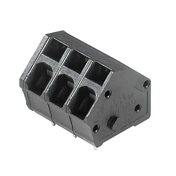 Printed circuit board terminals, 5.00 mm, Number of poles: 3, 135°, Solder pin length (l): 3.5 mm, tinned, black, Tension-clamp connection, Clamping range, max. : 2.5 mm², Box image 1