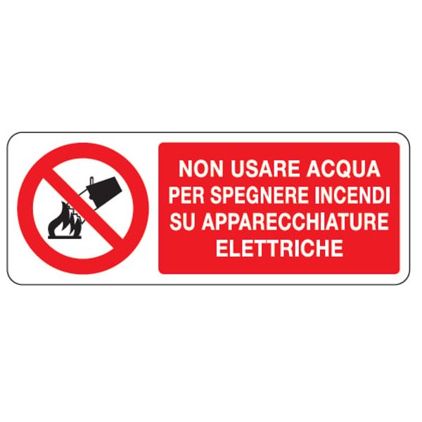 Prohibition sign - Al - 330x125 mm image 1