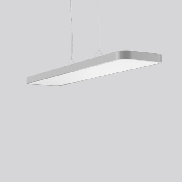 TRIONA rectangle, 101 W, 12700 lm, 840, silver, DALI Pendant luminaire image 1
