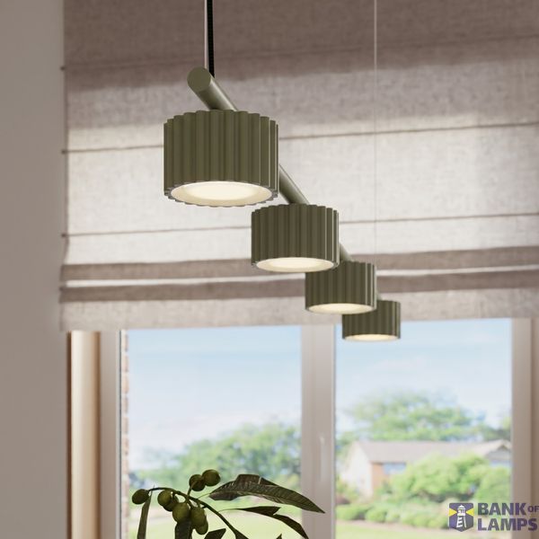 Chandelier AURA 4 olive green Gx53 image 7