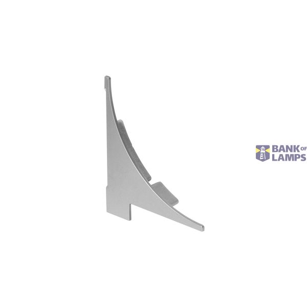 GLENOS Endcap for Regal profile, 2 Stk, silvergrey image 1