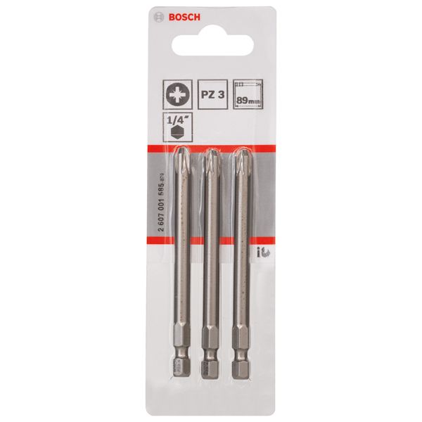 Screwdriver bit Extra Hard PZ 3, 89 mm 3 pcs. image 2
