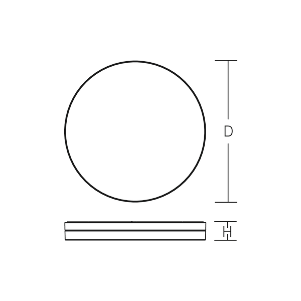 FLAT SLIM round, 13 W, 1300 lm, 830, anthracite, on/off Ceiling and wa image 4