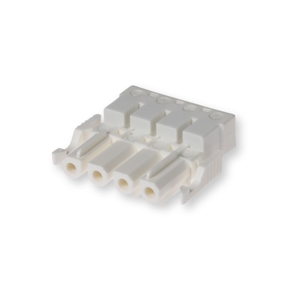Screwless coupler 4-p socket, white image 1