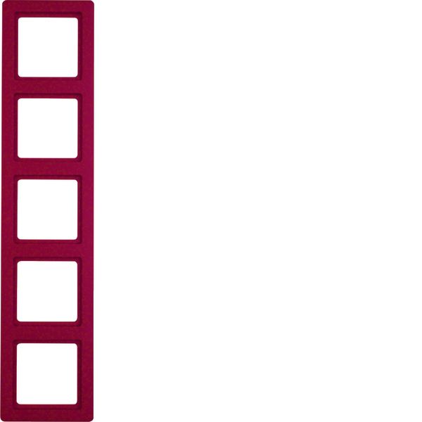 Frame 5gang, Q.1, red velvety image 1