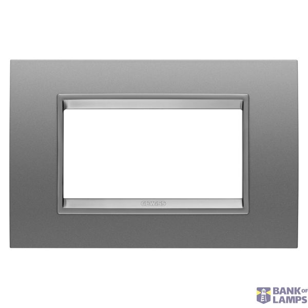 LUX PLATE - IN METAL - 4 MODULES - MONOCHROME ALUMINIUM - CHORUSMART image 1