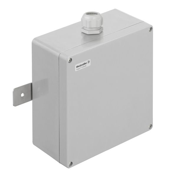 Klippon POK (polyester empty enclosure), Enclosures, Height: 250 mm, Width: 255 mm, Depth: 120 mm, Material: Glass fibre-reinforced polyester, untreated, grey, Light Grey image 1