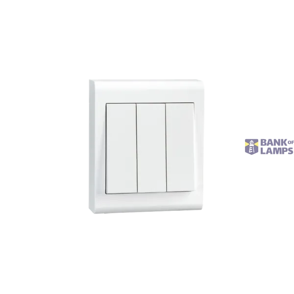 SWITCH SURFACE MOUNTED 1+1+1 WHITE 6-PACK image 1