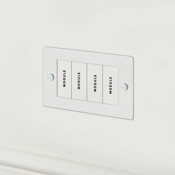 2G EURO PLATE - 4 MOD / WHITE image 1