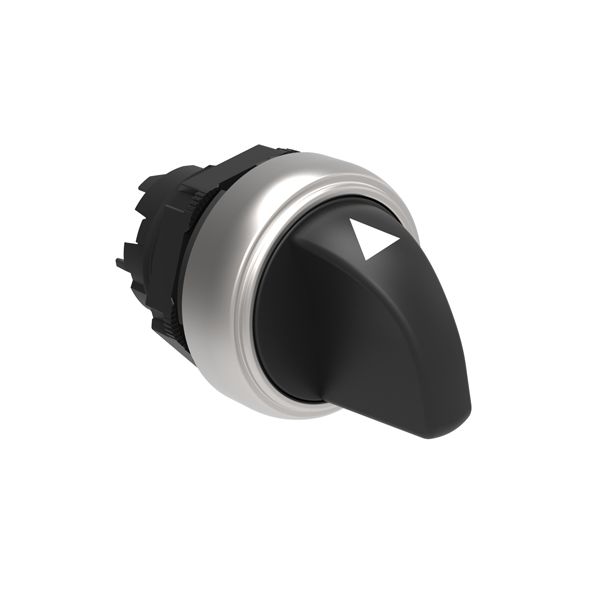 Selector switch actuator knob Ø22mm Platinum series chromed plastic, 3 position, 1 - 0 - 2 image 1