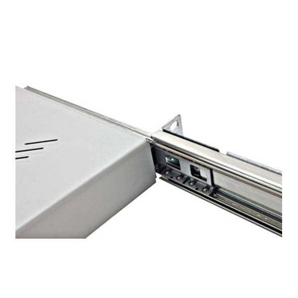 19" Shelf Sliding full extension, 45kg Load,D=650,1U,RAL7035 image 2