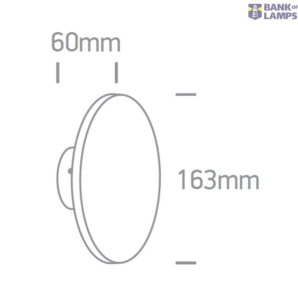 WHITE WALL LED 7W WW IP54 230V DARK LIGHT image 2