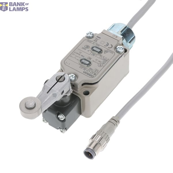 Limit switch, 80 deg. overtravel roller lever, high sensitivity, DPDB, 10A, LED indicator, pre-wired connector WL  1449B image 1