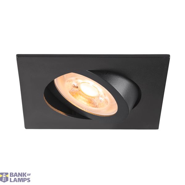 NEW TRIA® 68, recessed ceiling light, square, max. 10W GU10, black image 1