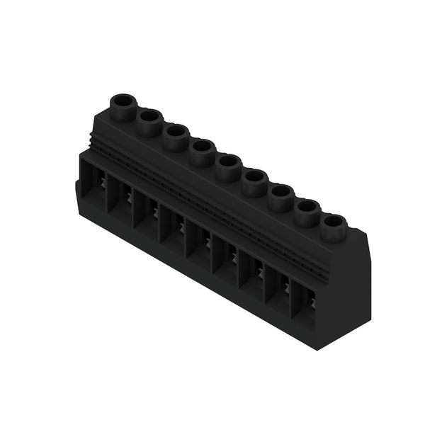 Printed circuit board terminals, 15.00 mm, Number of poles: 9, 90°, Solder pin length (l): 4.5 mm, tinned, Pebble grey, Clamping yoke connection, Clamping range, max. : 50 mm², Box image 2