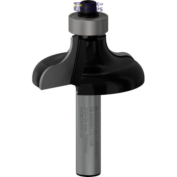 Edge forming bit F, 8 mm, R1 6.35 mm, D 38 mm, L 15.7 mm, G 57 mm image 1