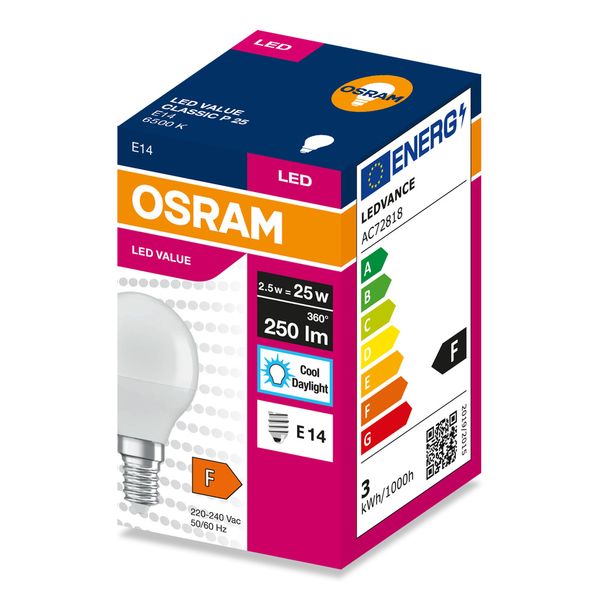 VALUECLP25 2,5W/865 230VFR E14 FS1 OSRAM image 2