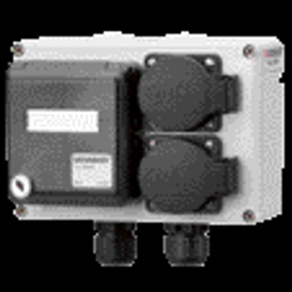 Netwerkverd.2 x RJ45-CAT6-BTR, 2 xSCHUKO image 1