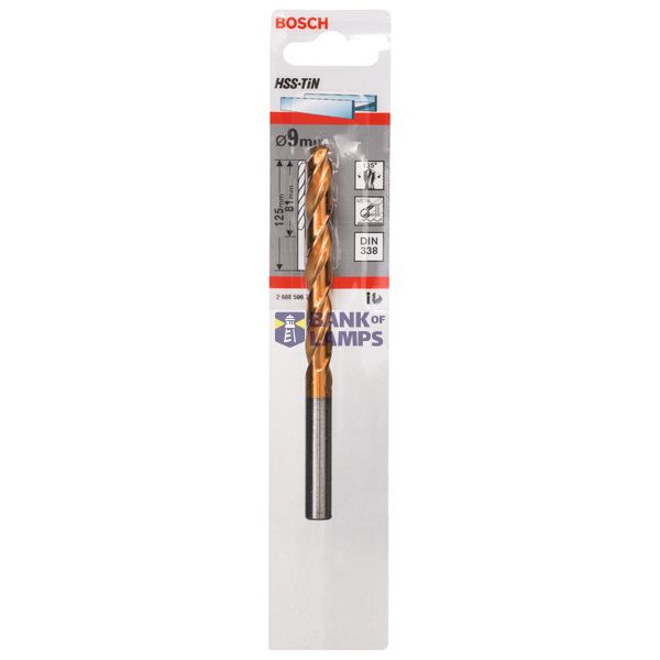 Metal drill bits HSS-TiN, DIN 338 9 x 81 x 125 mm 1 pcs. image 2