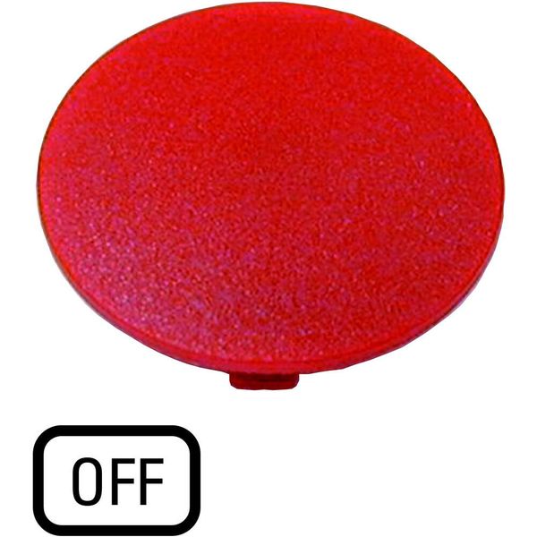 M22-XDP-R-GB5 Button plate, mushroom red, OFF image 2