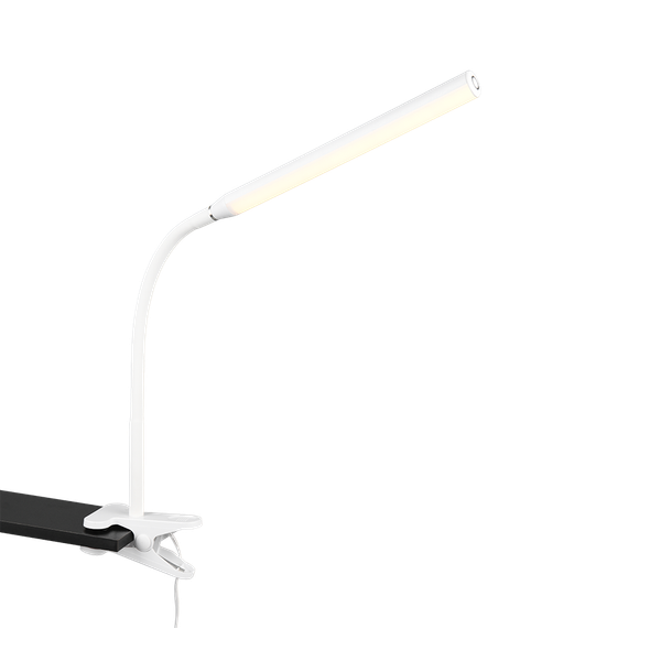 Nevada LED clamp table lamp matt white image 1