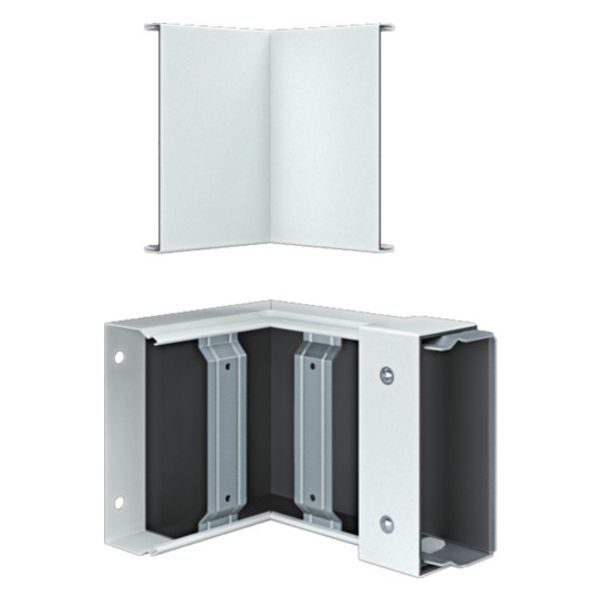 Inner corner FWK-Plus 60x150 mm white powder-coated for fire protection duct image 1