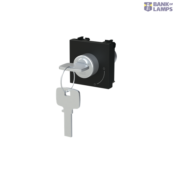 Key push-button 2 positions - 2M - Matt Black image 2