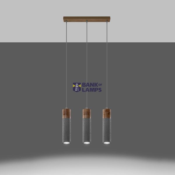 HANGING LAMP ZANE 3 GREY GU10 3X40W IP20 image 5