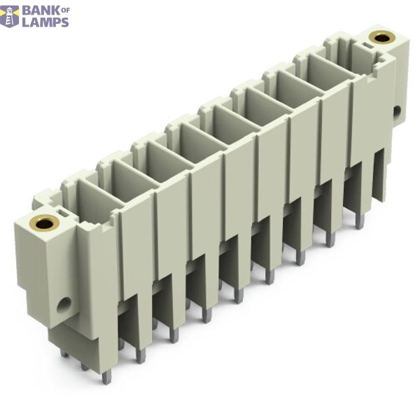 THT male header 1.0 x 1.2 mm solder pin straight light gray image 1