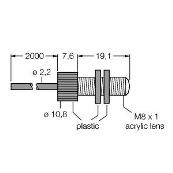 Plastic Fiber Single Conductor — Jacketed Optical Cable Made of Plastic Fiber   PIL46U image 1