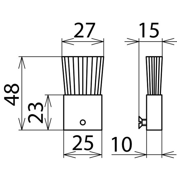 Spare brush for cleaning nozzles 25mm for NS dry cleaning set -1000V image 2