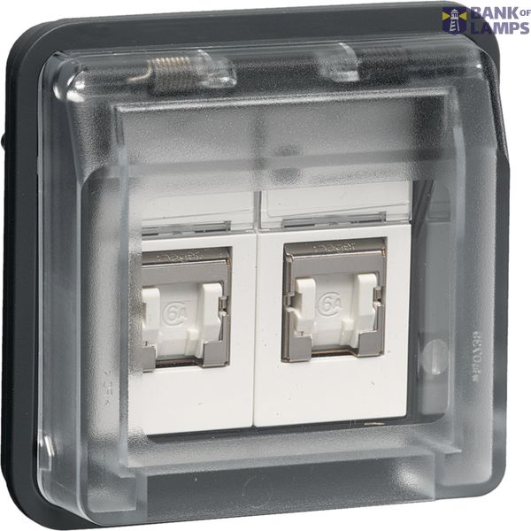 Data connector Cat 6. 2-v, W.1, grey image 1