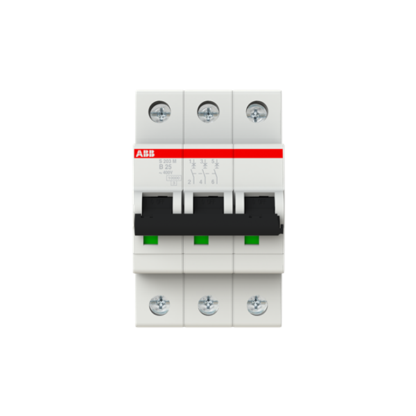 S203M-B25 Miniature Circuit Breaker - 3P - B - 25 A image 1