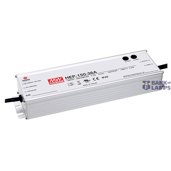 HEP-150-12A switching power supply, industrial, IP65, 150W, 12V, 12,5A, MEAN WELL image 1