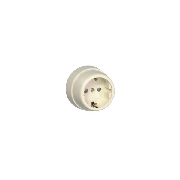 SAFETY EARTH SOCKET (SCHUKO TYPE) IVORY image 1