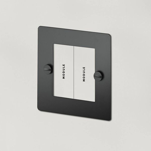 1G EURO PLATE / 2 MOD / BLACK image 1