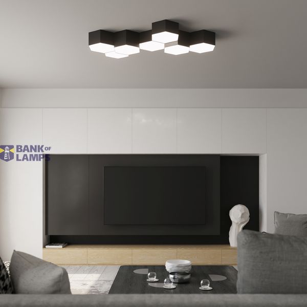 CEILING LAMP SUNDE 15 BLACK E27 2X60W IP20 image 6