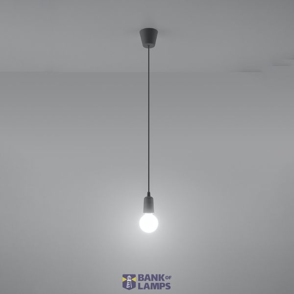 HANGING LAMP DIEGO 1 GRAY E27 1X60W IP20 image 5