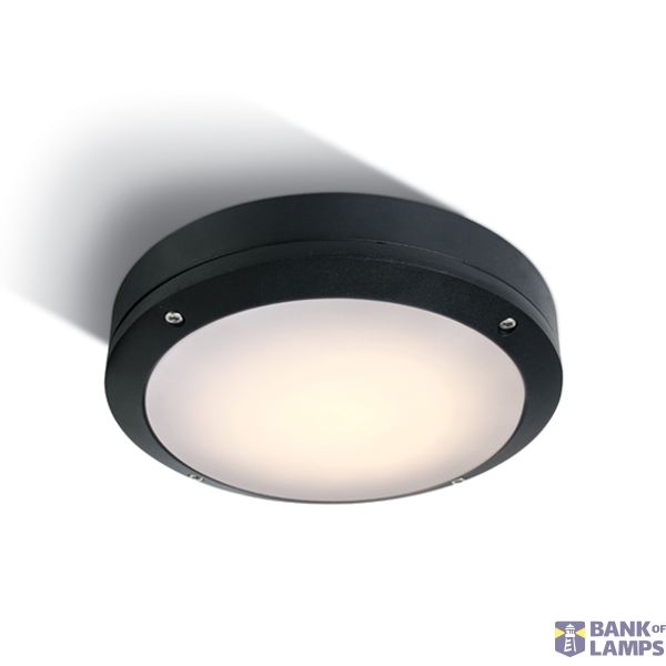 BLACK PLAFO 10W WW IP54 230V image 1