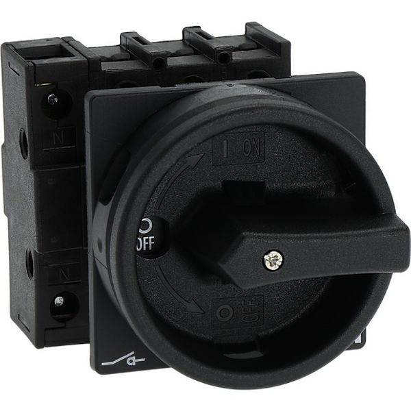 P1-32/EA/SVB-SW/N Main switch, P1, 32 A, flush mounting, 3 pole + N, STOP function, With black rotary handle and locking ring, Lockable in the 0 (Off) position image 8