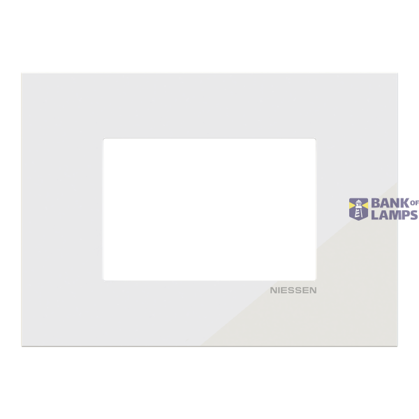 Frame - 1-gang / 3-modules - Niessen logo - Tacteo White image 1