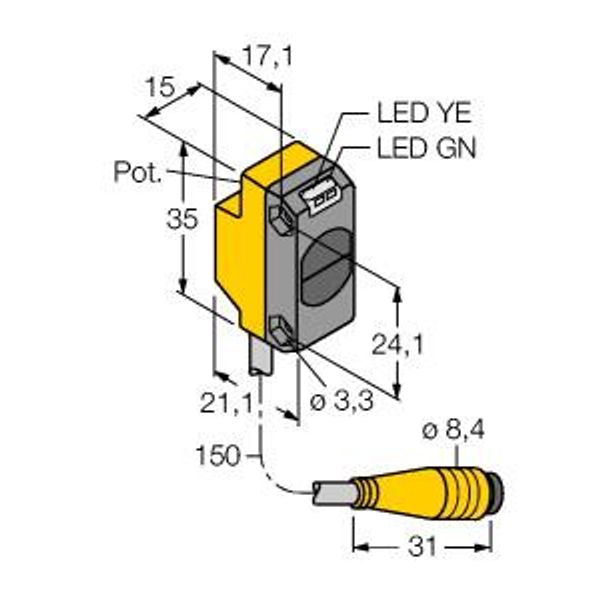 Photoelectric Sensor Diffuse Mode Sensor   QS18VP6WQ image 2