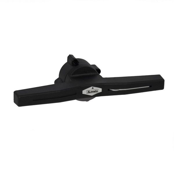 Direct operating lever handle, padlockable. Rotating type with screw fixing on switch disconnector, 245mm. Black image 1