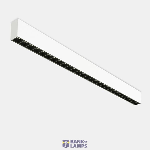 Lineal lighting system Infinite Pro 854mm Surface Hexa-Cell 22.785W LED warm-white 3000K CRI 80 DALI D4i Grey IP40 984lm image 1