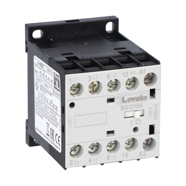 Three-pole contactor, IEC operating current Ie (AC3) = 12A, AC coil 50/60Hz, 400VAC, 1NO auxiliary contact image 1