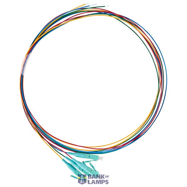 Fiber optic pigtail FTTH LC/UPC, 50/125 μm, OM3, 1.0 m, 4 pcs. image 1