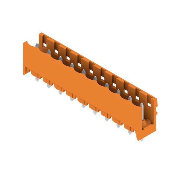 PCB plug-in connector, male header, open side, THT solder connection, 5.08 mm, Number of poles: 10, 180°, Solder pin length (l): 3.2 mm, tinned, orange, Box image 3